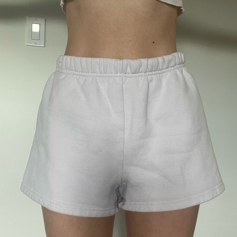 TNA High Waist White Shorts